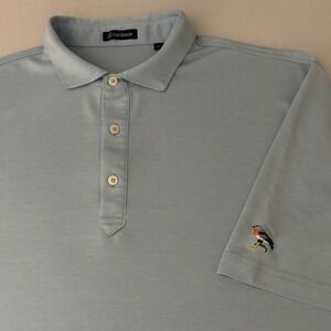 Turtleson Polo Shirt Mens XL Light Blue Golf Performance Short Sleeve Casual EUC